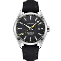 Men Automatic Watches Leather Band Sapphire Crystal Analog Wrist Watch with Date, Japanese Miyota Movement, 41mm