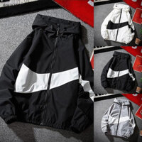 Men Breathable Sun Protection Hooded Bomber Jacket Coat Windbreaker Outwear Thin