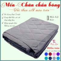 Mền-Chăn chần bông gòn vải thun sợi siu (silk) màu trơn Hàn Quốc sử dụng được 2 mặt tiện lợi giữ ấm mền hè