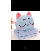 Mền đắp kèm gối ngủ văn phòng