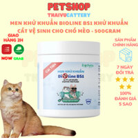 Men khử khuẩn Bioline BS1 ECOPETS, khử khuẩn, khử mùi hiệu quả cát vệ sinh cho chó mèo - 500gram