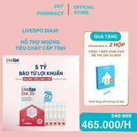 Men lợi khuẩn cho tiêu chảy cấp Livespo Dia30 - 5 tỷ bào tử lợi khuẩn - đa chủng - Hộp 10 ống x 5ml