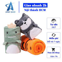 Mền ngủ văn phòng hình thú cao cấp A được chọn màu - mền đắp chân mỏng nhẹ, gấp gọn tiện lợi - 80x100cm