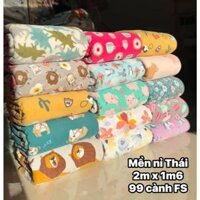 Mền nỉ Cotton Thái Lan mịn cho đi làm, đi học, đi du lịch