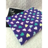 MỀN NỈ TRÁI TIM NỀN TÍM