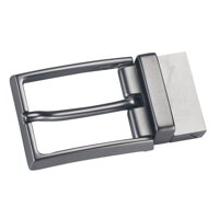 Men Retro Reversible Belt Buckle - Silver