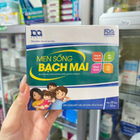 Men sống Bạch Mai - Hộp 20 ống - Bổ sung lợi khuẩn, Tiêu hóa khỏe, Dùng cho Táo bón và Tiêu chảy