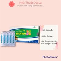 Men sống bạch mai hộp 20 ống (dùng cho trẻ táo bón tiêu chảy rối loạn tiêu hóa kém ăn chậm lớn