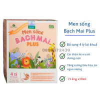 MEN SỐNG BẠCH MAI PLUS hộp 15 ống, men vi sinh Ecolife cho hệ tiêu hóa khỏe mạnh