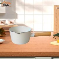 Men Sữa Nồi Stockpot Sô Cô La Tan Chảo Chống Dính Phẳng Nồi Nhỏ Tay Cầm Bằng Gỗ Nồi Súp Nóng Chảy Bơ Cảm Ứng Nồi