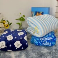 Mền tuyết 1m6x2m Ánh Sao nhiều hoạ tiết giao màu ngẫu nhiên - Xanh