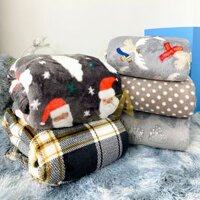 Mền tuyết 1m6x2m Ánh Sao nhiều hoạ tiết giao màu ngẫu nhiên - Xám