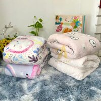 Mền tuyết 1m6x2m Ánh Sao nhiều hoạ tiết giao màu ngẫu nhiên - Hồng