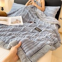 Mền tuyết nhung dày 2 lớp Uzhome 200x230cm chăn tuyết nhung không phai màu không rụng lông giặt bằng máy thoải mái