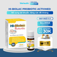 Men vi sinh 10 chủng Hi-Biolac Probiotic ActivMedi bổ sung lợi khuẩn, tăng đề kháng, Lọ 10ml