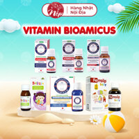 Men vi sinh 10 chủng / Vitamin D3 / Vitamin D3K2 / Omega 3 DHA BioAmicus cho trẻ từ sơ sinh 10ml