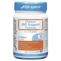 Men vi sinh 21 tỉ lợi khuẩn cho trẻ từ 3 đến 12 tuổi Life Space Childrens IBS Support Probiotic 60g