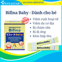 Men vi sinh Bifina Baby Nhật Bản- Lợi khuẩn chiến binh cho trẻ sơ sinh Viêm da cơ địa, chàm sữa, dị ứng,...