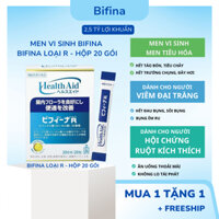 Men vi sinh Bifina Nhật Bản R 20 gói, Hỗ trợ hiệu quả rối loạn tiêu hóa, hội chứng kích thích, viêm đại tràng mãn tính