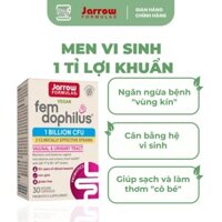 Men Vi Sinh Jarrow Fem Dophilus Women Jarrow Formulas 1 Billion CFU Bổ Sung Lợi Khuẩn CFU Dành Cho Phụ Nữ