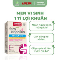 Men Vi Sinh Jarrow Fem Dophilus Women Jarrow Formulas 1 Billion CFU Bổ Sung Lợi Khuẩn CFU Dành Cho Phụ Nữ (30 Viên/Hộp)
