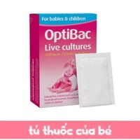 Men vi sinh Optibac Hồng chữa táo bón cho trẻ sơ sinh và trẻ nhỏ