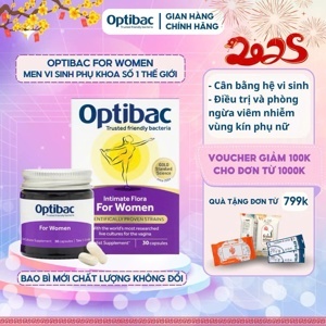Men vi sinh Optibac Probiotics tím chính hãng của Anh (30 viên)
