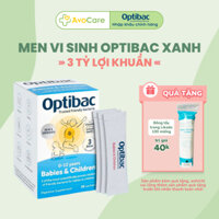 Men vi sinh Optibac xanh dương hỗ trợ tiêu hoá và nâng cao miễn dịch, giảm tưa lưỡi cho bé 0-12 tuổi