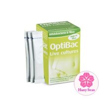 Men vi sinh Optibac Xanh lá, Anh (30 gói) điều trị táo bón cho bé từ 1 tuổi trở lên