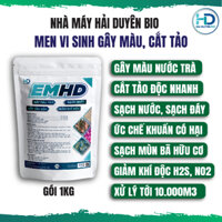 Men vi sinh xử lý nước EM HD gây màu trà, cắt tảo độc, sạch nhớt bạt, nhày nhớt gói 1kg