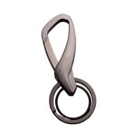 Men Women Zinc Alloy Bottle Opener Key Chain Argent - Black