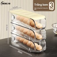 Meng NI Ngăn Kéo Hộp Trứng Tủ Lạnh PET Hộp Bảo Quản Nhiều Lớp Xếp Chồng Cửa Bên Tủ Lạnh Bảo Quản Hộp Cán