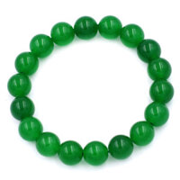 Mệnh Mộc, Hỏa Vòng Tay Chuỗi Hạt Đá Thạch Anh Xanh Lá 10 Ly 17 Hạt