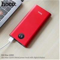 MENJ HDGD [CHÍNH HÃNG Pin Sạc Dự Phòng Hoco B16 Max Metal 12000mAh lõi Polymer siêu mỏng, 2 cổng output max 3A BẢO HÀNH