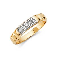 Mens 14k Yellow Gold Wedding Band