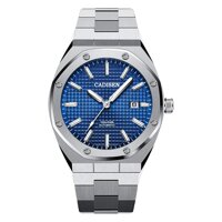 Men's Automatic Watches Stainless Steel Blue Dial Waterproof Mechanical Wristwatch