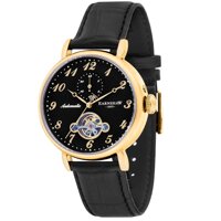 Men's Grand Legacy Automatic ES-8088-04 Black Leather Hand Wind Dress Watch