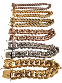 Men's Miami Cuban Bracelet - 8-18mm - Iced Men's Heavy Cuban Link - 14k 18k Yellow Or Rose Gold Over Stainless Steel - Never Changes Color