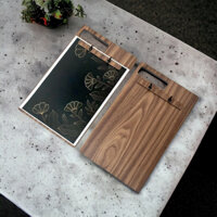 MENU A4 GỖ KẸP GIẤY SANG TRỌNG - Miễn phí khắc logo