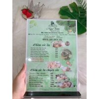 Menu khung mica đứng A4