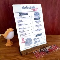 Menu Mica A4 in UV trực tiếp theo yêu cầu Free in Logo - LynhDecor