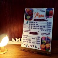 Menu Mica A4 in UV trực tiếp theo yêu cầu Free in Logo - LamDecor