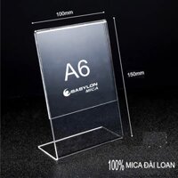 Menu Mica A6 Chữ L