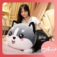 Mèo bông Alaska siêu to, vải nhung mềm cao cấp, bông kháng khuẩn, hàng nhập khẩu.