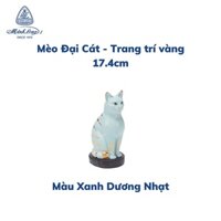 Mèo Đại Cát Trang Trí Vàng - 17.4 cm - Gốm sứ Minh Long