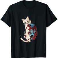 Mèo Hình Xăm Mèo Con Người Yêu Ngộ nghĩnh Feline Nghệ Sĩ Nhật Bản Quà Tặng Áo Thun