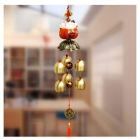 Mèo May Mắn Chuông Gió Cửa Hàng Chuông Cửa Mặt Dây Chuyền Trang Trí Cửa Chuông Đồng Mặt Dây Chuyền Quà Tặng Sáng Tạo Chuông Gió Nhập Cửa Nhắc Nháy Chuông pro
