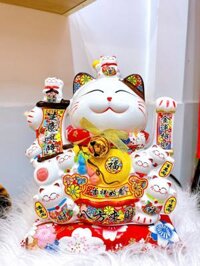 Mèo Thần Tài Bát Phương Lai Tài 35cm