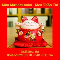 Mèo thần tài bày bàn làm việc, quầy thu ngân nhỏ - biểu tượng may mắn tài lộc