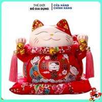 Mèo thần tài có ống heo may mắn - Hoa chuông phúc lộc viên mãn (APS)